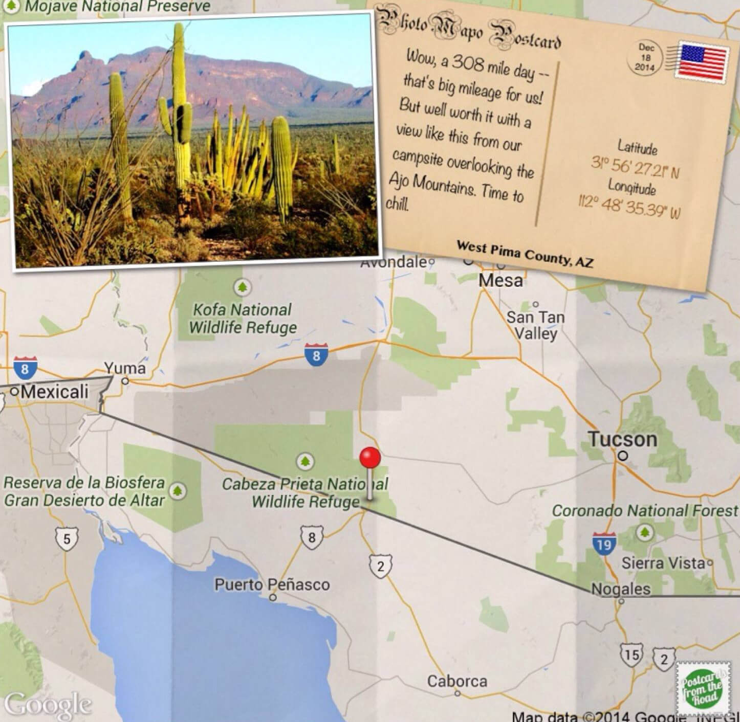 postcard/map